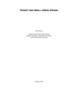 Transit and Small Urban Sprawl - Upper Great Plains Transportation