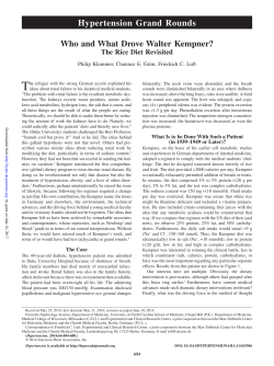 Hypertension Grand Rounds