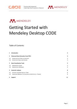 Getting Started With Mendeley Guide