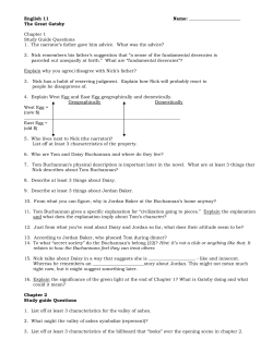 Great Gatsby Study Guide