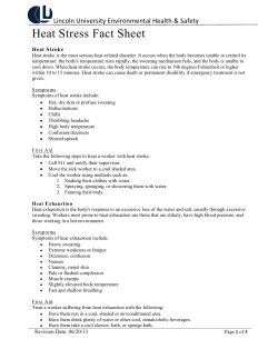 Heat Stress Fact Sheet