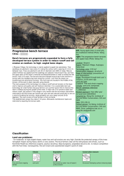 Progressive bench terrace