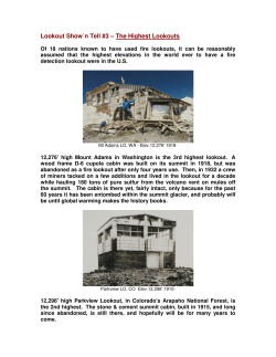 Lookout Show`n Tell #3 &ndash; The Highest Lookouts