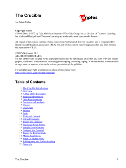 The Crucible - hazledineenglish