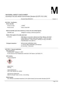 material safety data sheet