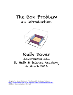 Session A-3: The Box Problem â•fi An Introduction