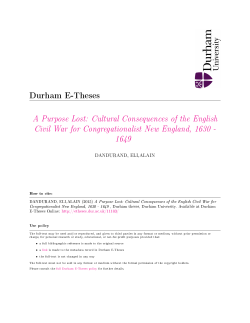 A Purpose Lost - Durham e-Theses
