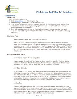 Document - the Urban Biodiversity Inventory Framework Online Tool