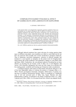 comparative radiocytological effect of gamma rays and laser rays on