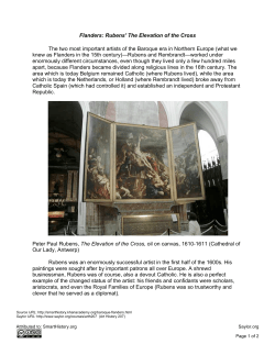 Flanders: Rubens` The Elevation of the Cross The two most