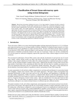 Classification of breast tissue-microarray spots using texton