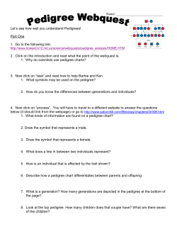 Pedigree Webquest - SVHonorsBiologyLeas