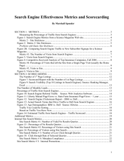 Search Engine Effectiveness Metrics and Scorecarding