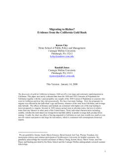 Migrating to Riches? Evidence from the California Gold Rush