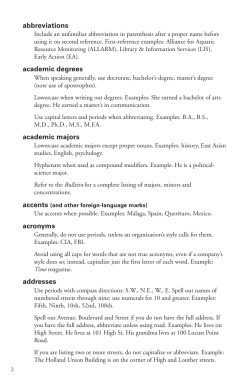 Dickinson College Style Guide