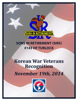 SIR Korean War Program v2