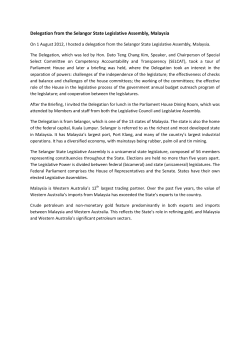 Delegation from the Selangor State Legislative Assembly, Malaysia