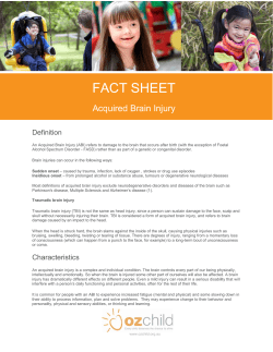 Acquired Brain Injury Factsheet