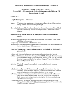 Discovering the Industrial Revolution in Killingly