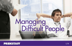 Managing Difficult People