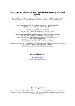 Concentration of research funding leads to decreasing marginal