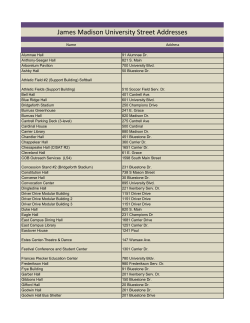 James Madison University Street Addresses
