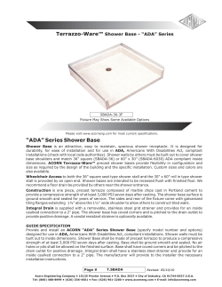 &ldquo;ADA&rdquo; Series Shower Base