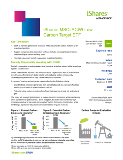 iShares MSCI ACWI Low Carbon Target ETF (CRBN) Product Brief