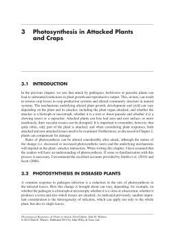 3 Photosynthesis in Attacked Plants and Crops