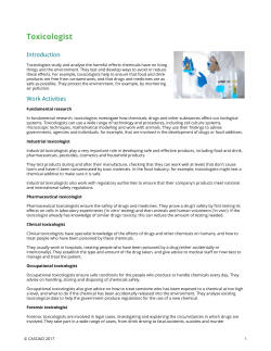 Toxicologist - Careers Wales