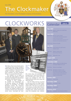Newsletter, June 2009 - The Worshipful Company of Clockmakers
