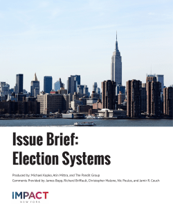 Issue Brief: Election Systems