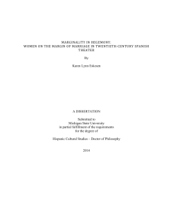 MARGINALITY IN HEGEMONY: WOMEN ON THE
