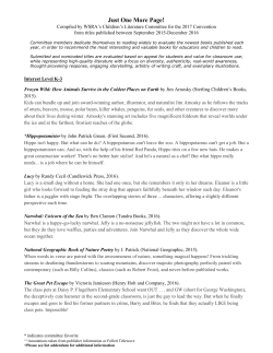 Just One More Page! - Wisconsin State Reading Association