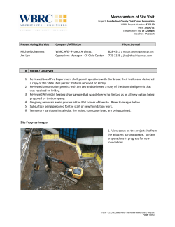 Memorandum of Site Visit