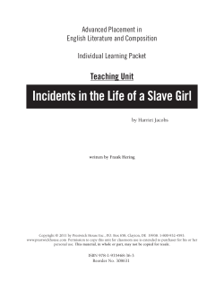 Incidents in the Life of a Slave Girl