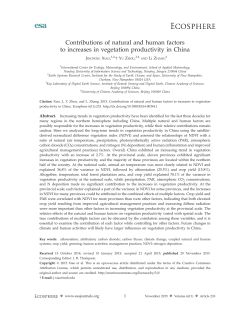 Contributions of natural and human factors to increases in