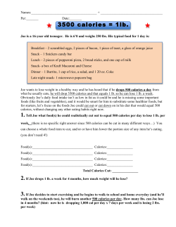 3500 calories = 1lb.