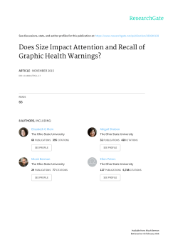 Does Size Impact Attention and Recall of Graphic Health Warnings?