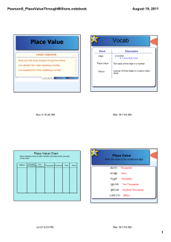 Place Value Vocab