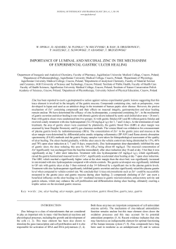 importance of luminal and mucosal zinc in the mechanism of