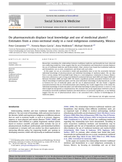 Do pharmaceuticals displace local knowledge and use of medicinal