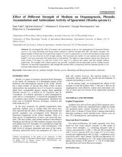 Effect of Different Strength of Medium on Organogenesis, Phenolic