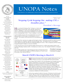 March - University of Nebraska Office Professionals Association
