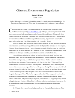 China and Environmental Degradation