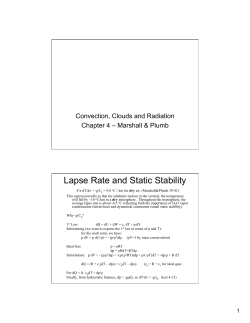 Lapse Rate and Static Stability