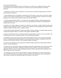 Lane County Commissioners, I`ve prepared this email to summarize