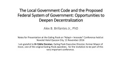 Federalism - Local Government Academy