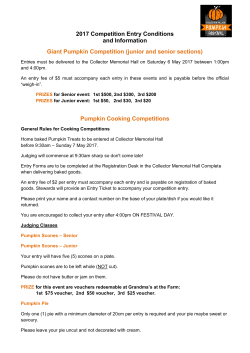 2017 Competition Entry Conditions and Information Giant Pumpkin