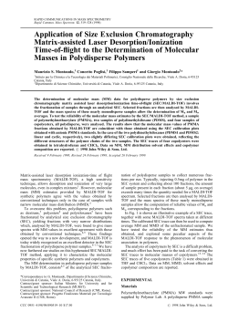 Application of size exclusion chromatography matrix-assisted